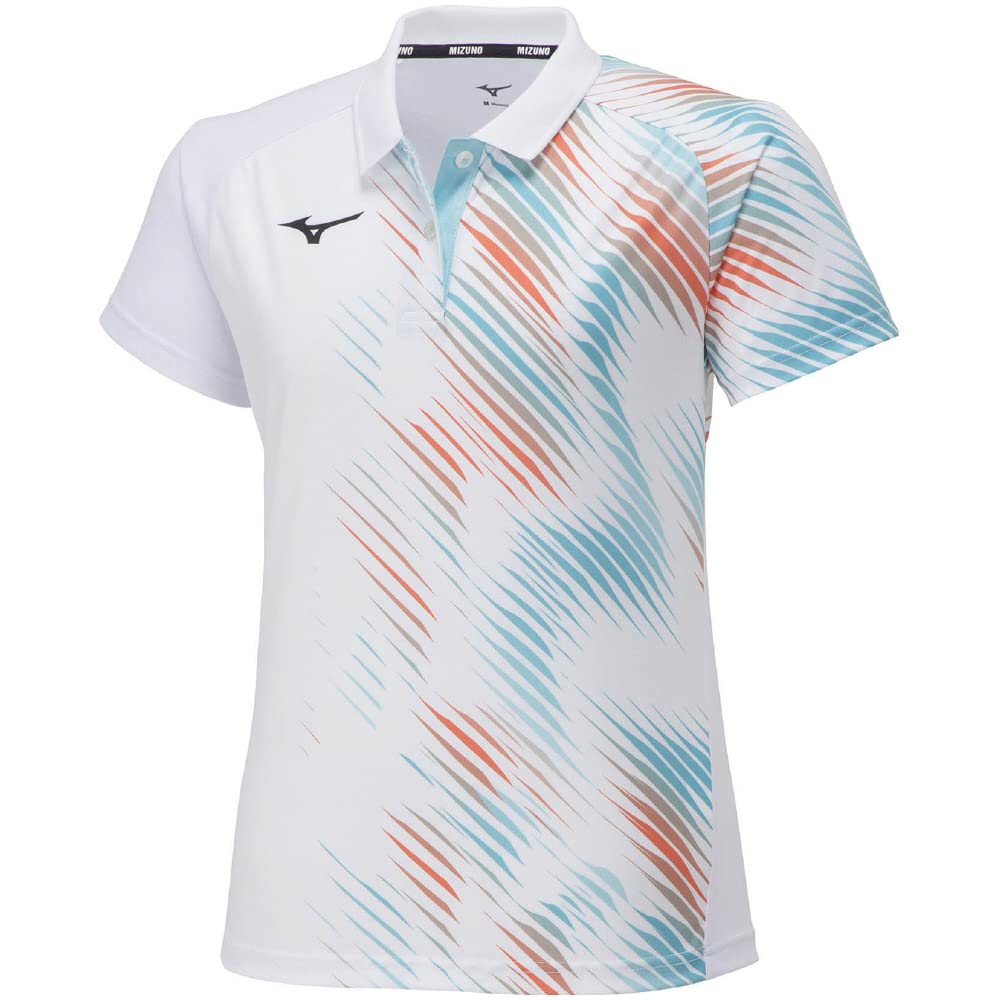 

Mizuno Short Sleeve Tennis Game Size 2XL Women s Shirt, 62JAA204, White, белый