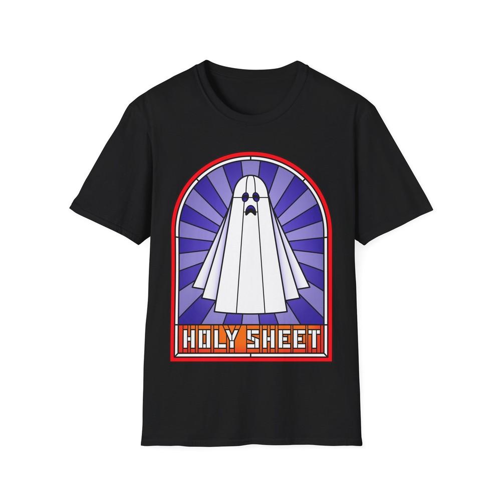 Funny Stained Glass Ghost T-Shirt, Halloween Shirt, Spooky Shirt, Unisex Tee