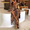 Fashion Spring Autumn Long Sleeve V-Neck Casual Dresses