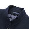 FAPAI Men's Business Stand Collar Wool & Cashmere Blend Overcoat
