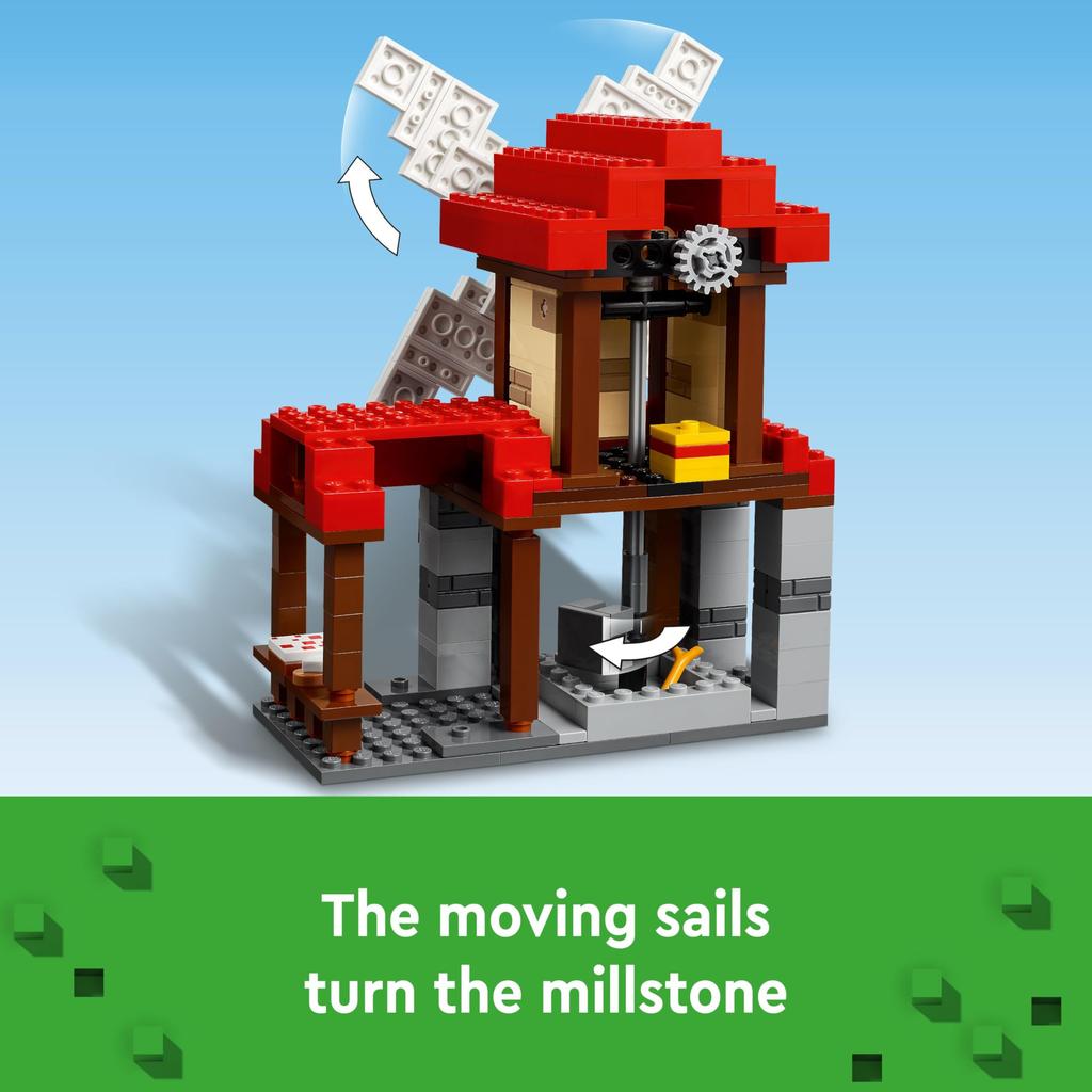 LEGO Minecraft Farm with Windmill 21262, Ages 8 and Up