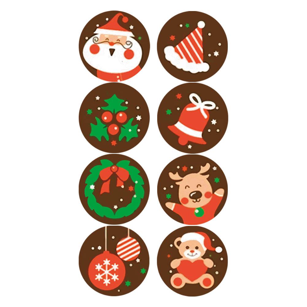 25Mm Merry Christmas Diy Handmade Sticker Package Thank You Label Sealing Stickers Party Festive Decor Supplilies Children Adult