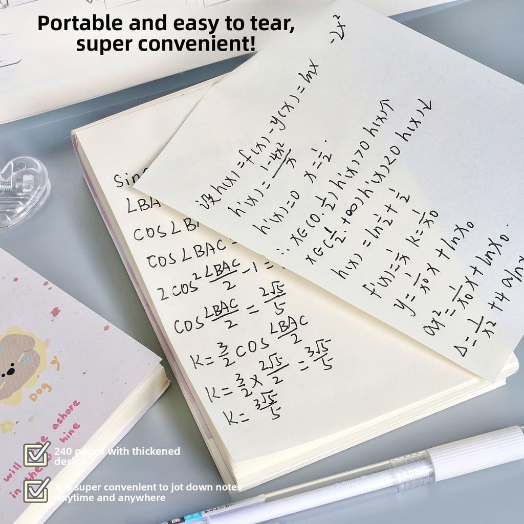 Cute Animal A6 Blank Notebook High Value Thickened Girl Heart Student DIY Flip Hand Ledger Durable