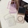 Matte Magnetic For Magsafe Wireless Charging Hinge Phone Case For Samsung Z Flip 8 7 6 5 5G Shockproof Ultra Thin Hard PC Cover