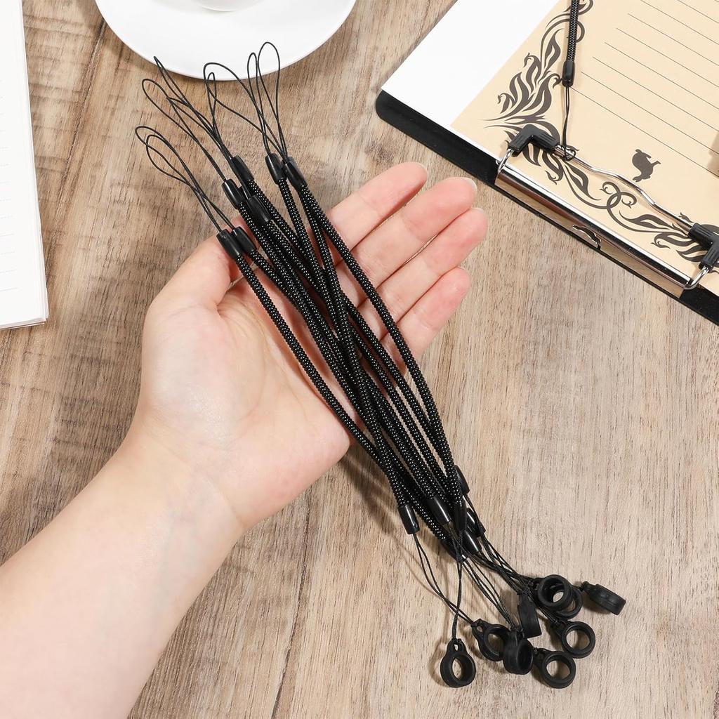 10Pcs Pen Leash, Elastic Lanyard Tether with Silicone Rings Retractable Stylus Tether Clipboard Pen Strap Tablet Stylus Holder Anti-Lose Pen Leash