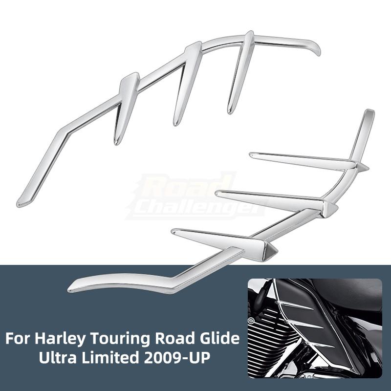 Motocyklowy Chromowany Deflektor Powietrza Środkowej Ramy Osłona Termiczna Listwa Dla Harley Touring Road King Street Electra Glide 2009-up