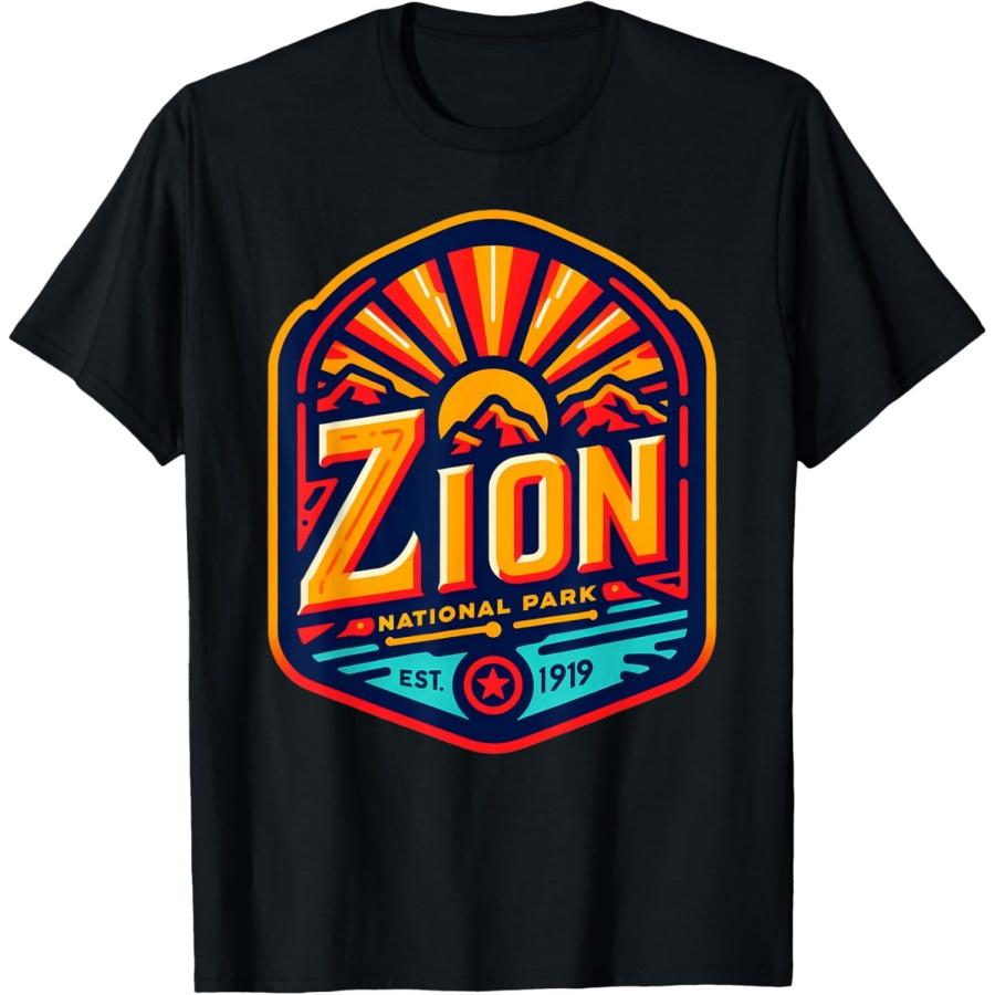 Zion National Park Retro Style T-Shirt S чёрный