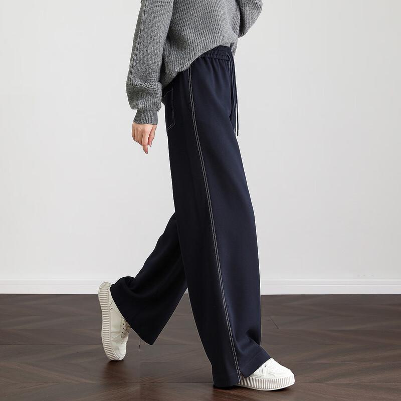 

Women s Relaxed Fit Elastic Waist Twill Pants L