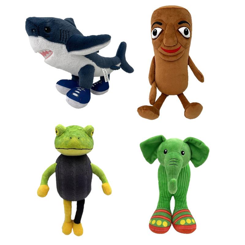 New Tungtungtung Sahur Italian Brain Rot Animals Telalaero Shark Anime Plush Stuffed Doll Toy Gift for Kids