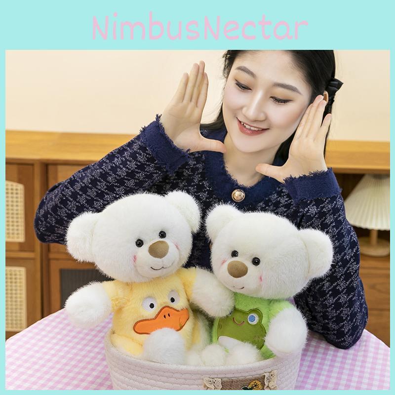 Whimsical Plush 25cm Bear Capybara Frog Toy Soft Cuddly Ideal For Kids Presents Birthday