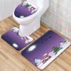 Christmas Bathroom Floor Mat Toilet Three-Piece Set