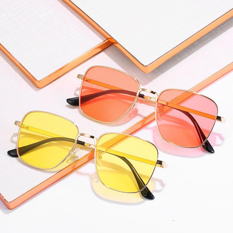 2019 Retro Square Sunglasses, Small Frame Metal Glasses Square Sunglasses Men'S Sunglasses