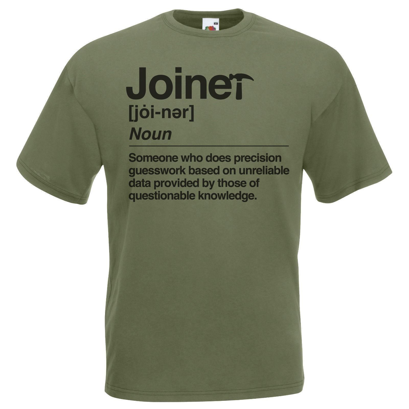 Adults Joiner Defined Carpenter Profession Funny Student Unisex Olive TShirt S