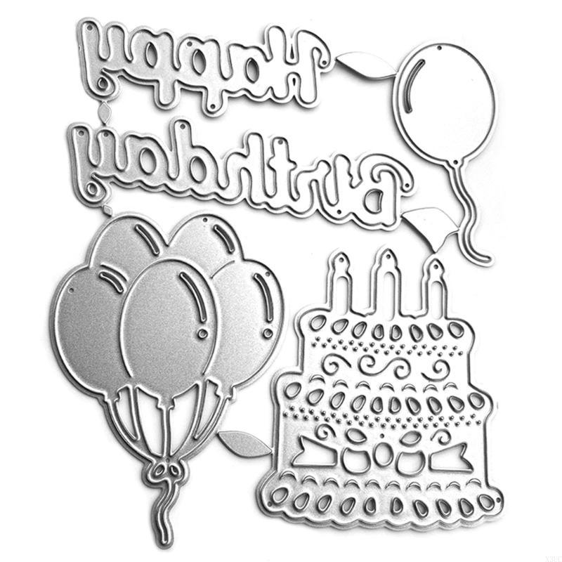 Happy Birthday Metal Cutting Dies Handmade Crafts DIY Scrapbooking Embossing Supplies for Children Kid Girl X3UC