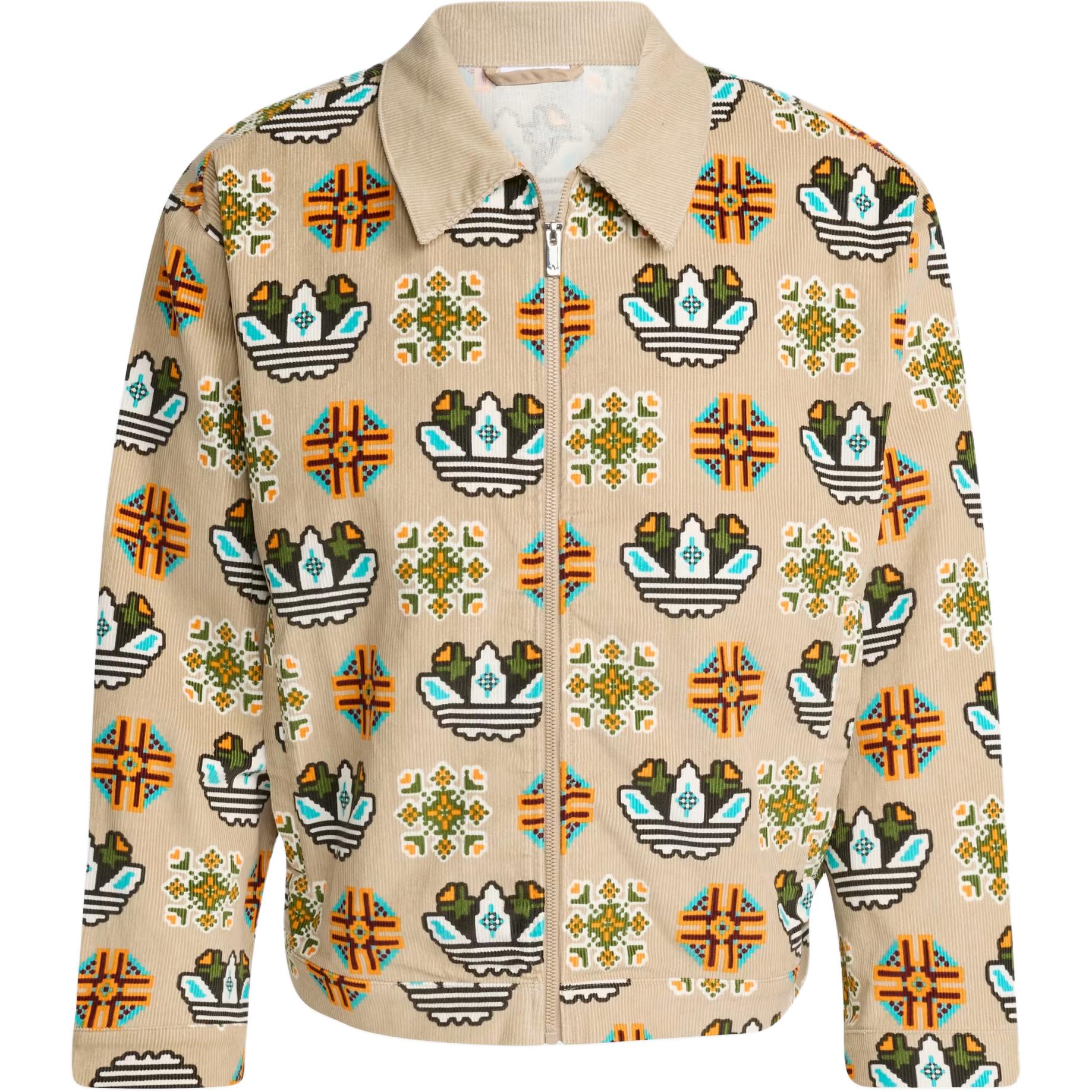 Adidas Originals Loose FW25 Monogram Allover Print Jacket Men s JY2996 S