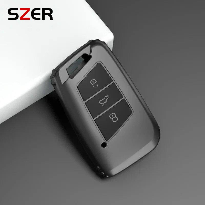 

New TPU Car Key Case Cover Keychain For VW Volkseagen Passat B8 Magotan For Skoda Superb A7 Kodiaq Seat Holder Bag Accessories