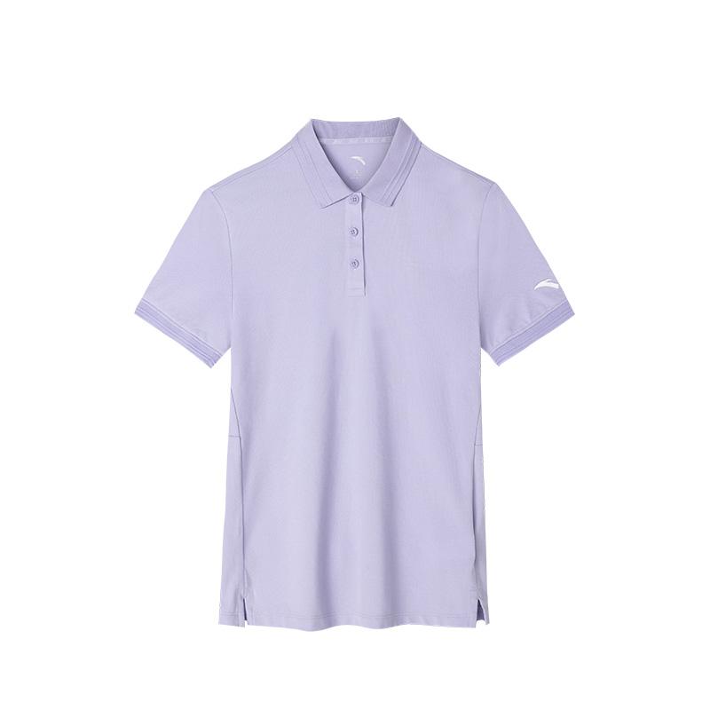 

Anta Супер классическая культура однотонная рубашка поло с коротким рукавом женские рубашки поло прохладно-фиолетовые 162438144U-6 S