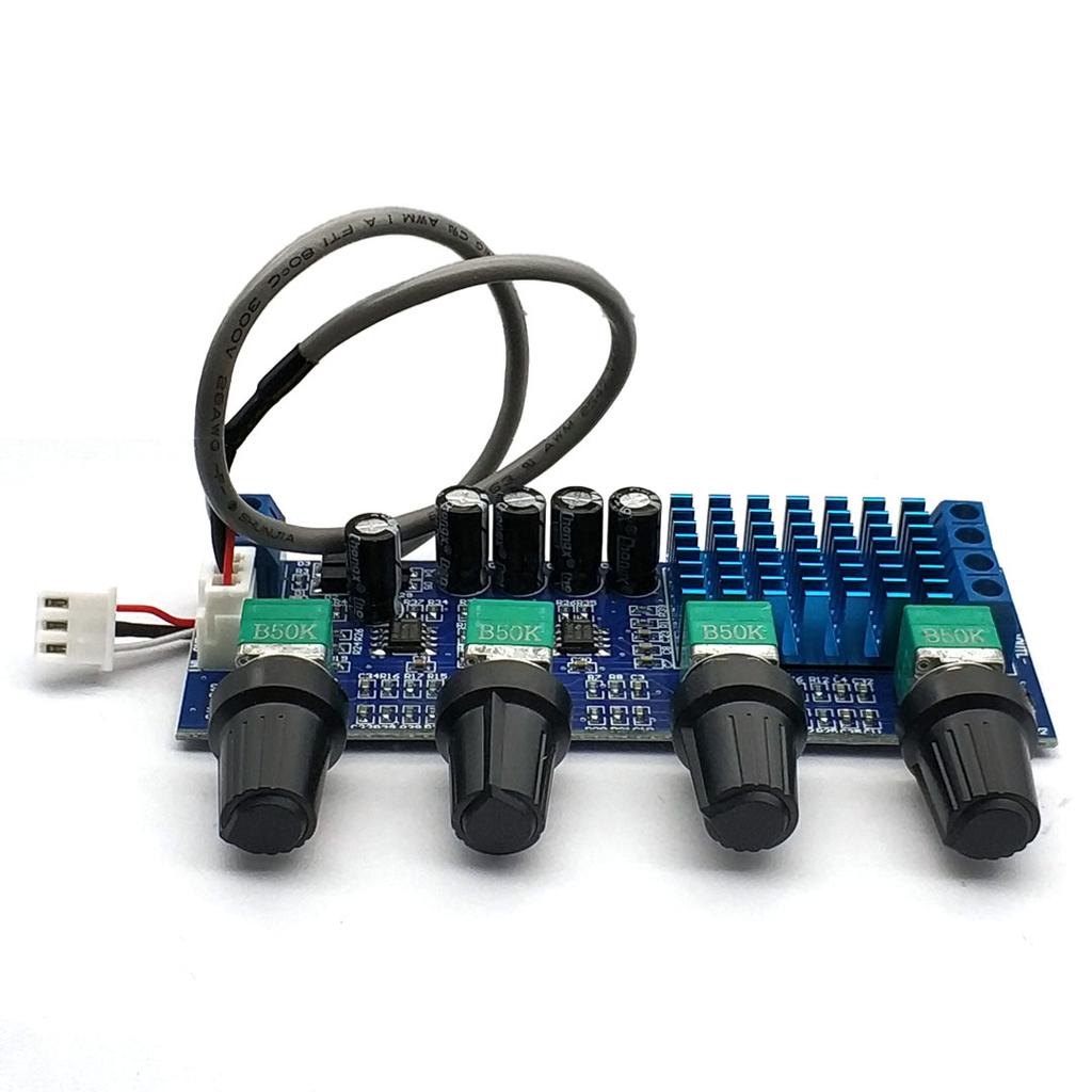 DC 12V 24V 80W X 2 Dual Channel Digital Audio TPA3116 D2 Treble Bass Regulating Preset Pre Amplifier Board Amplificador