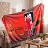 Cristiano Ronaldo Personalized Fleece Blanket With Football Logo, Custom Name Text Soft Warm Home Throw Blanket