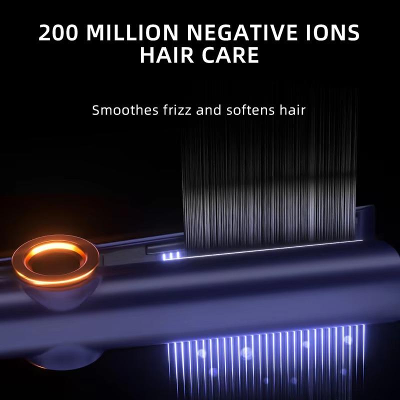 2-in-1 Hair Care Tool: Short Hair Straightening & Curling Comb with Temperature Control