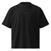Red Flag Embroidered Oversized T-Shirt, Minimalist Organic Cotton Streetwear Tee