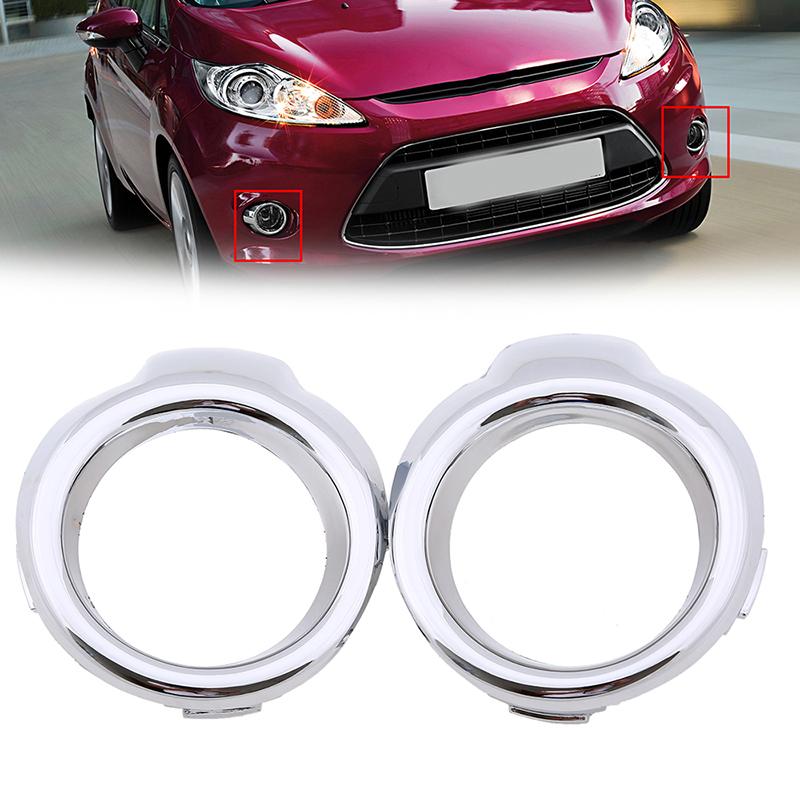 Króm Autó Első Lökhárító Ködlámpa Díszkeret Fedél Körbefogó Keretek Külső Dekoráció Módosítási Kiegészítők Ford Fiesta 2008-2012-hez