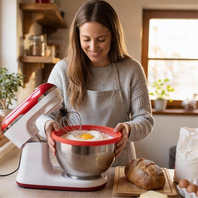 Durable Non-Slip Silicone Liner Bowl for Stand Mixer Leak-Proof Inner Pot Silicone Bowl Liners for 5 Qt KitchenAid Mixers
