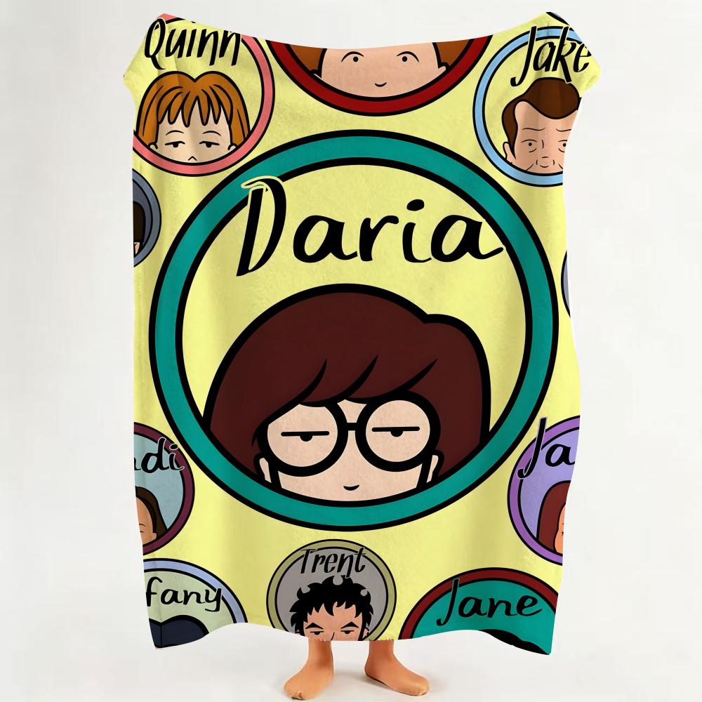 

cartoon D Daria T The S Series Throw Flannel Throw Blanket Suitable for Sofa Living Room Bedroom 75cmx90cm