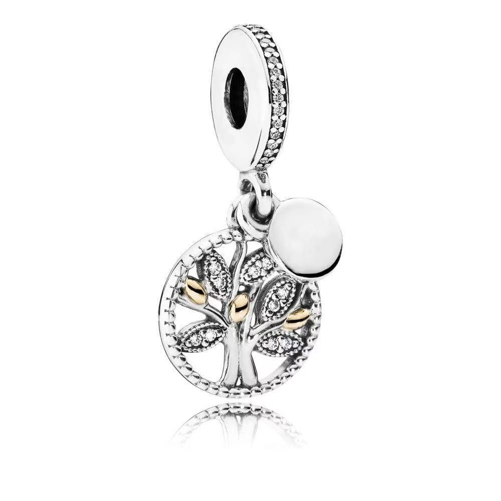 S925 Silver Jewelry DIY Charms Set With Eiffel Tower High Heels Dolphin Palm Tree Heart Wings Pendants Handmade Craft Gift Accessories