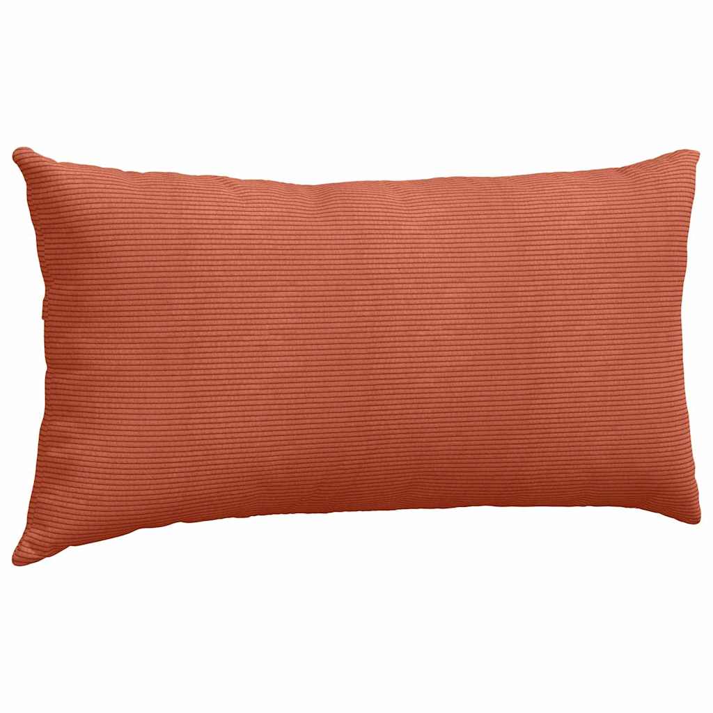 Sofa Cushions 2 Pieces Red Orange 80 x 40 cm Corduroy Fabric