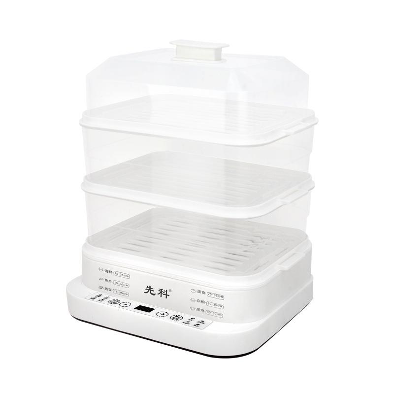 Sencor Multifunctional Three-Layer Electric Steamer with Automatic Power-Off and All-in-One Cooking Capabilities