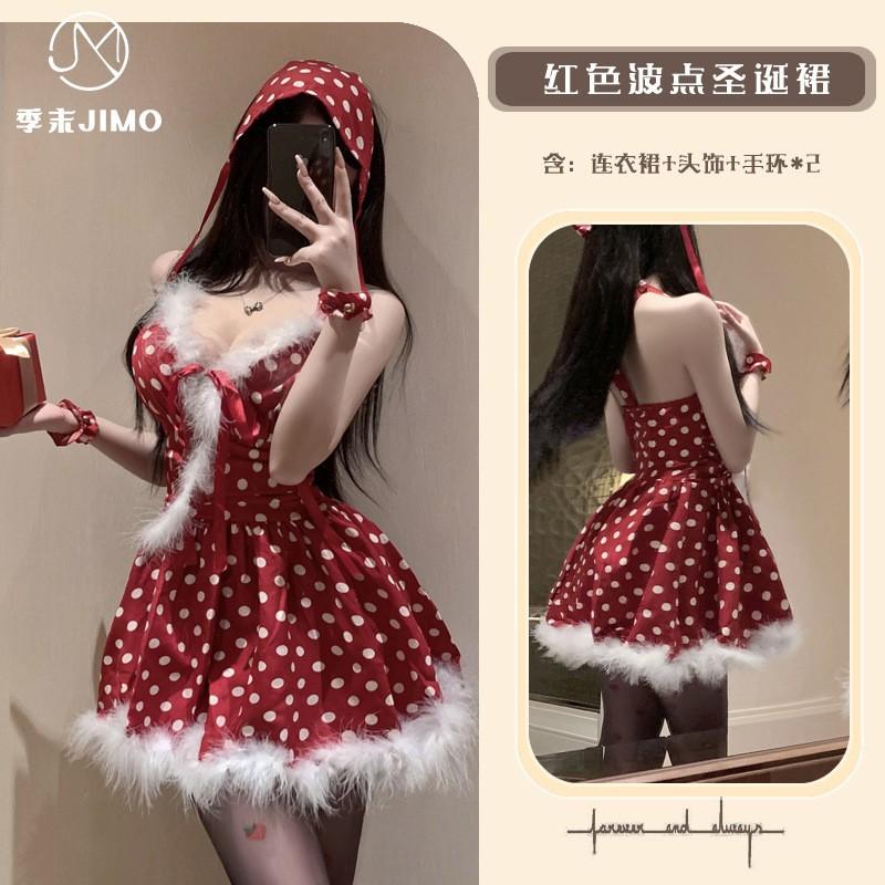 Lingerie Sexy Bunny Cosplay Velvet Christmas Robe Cross Party New Dress