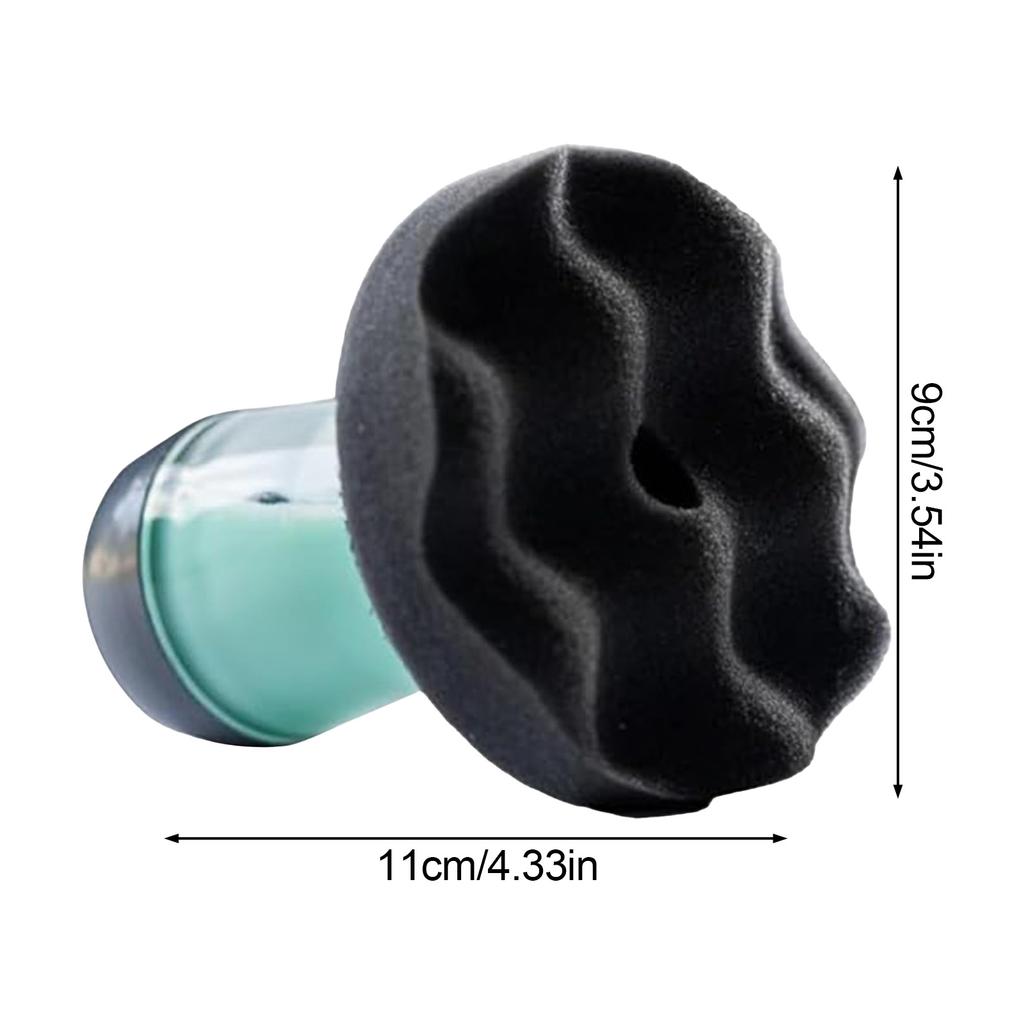 Tire Gloss Applicator Pad For Car Tire Shine Spray Smooth No Burrs Long Handle Tire Shine Applicator Reusable Tire Gloss Sponge Applicator Pad Kit