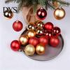 Glossy Matte Glitter Baubles 24 Pcs Small Christmas Ball Ornaments, Mini Shatterproof Plastic Indoor Outdoor Tree Decor Xmas Hanging Decoration