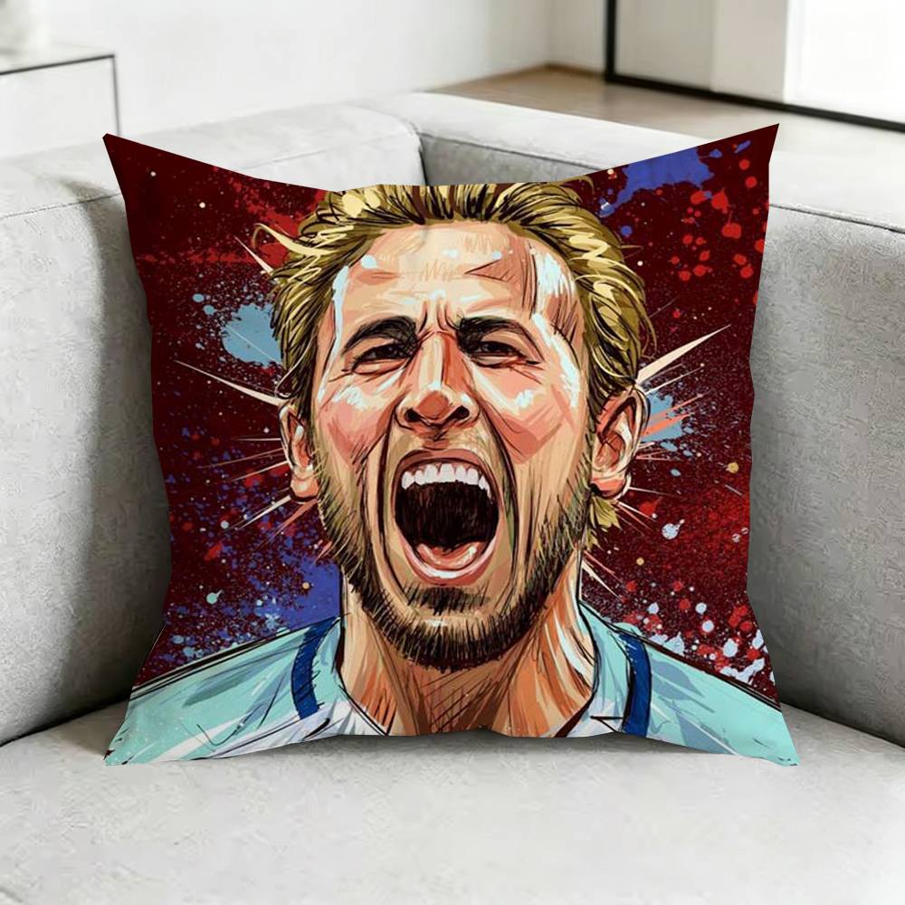 Harry kaneE Football Cartoon Pillow Case Square DoubleSided Sofa Cushion Cover Bedroom Bedside Pillow Gift
