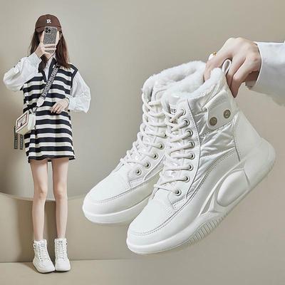 Stivali da neve alti in velluto per donna - Collezione Inverno 2024, Stile coreano, Scarpe calde casual in cotone (ZY5867)