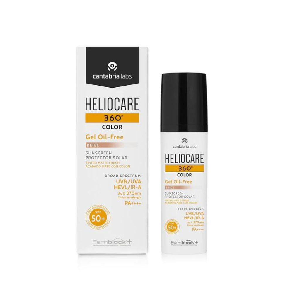 Cantabria Labs, Heliocare 360º Color, Matte, Tinted Moisturizer, Beige, SPF50+, 50 Ml