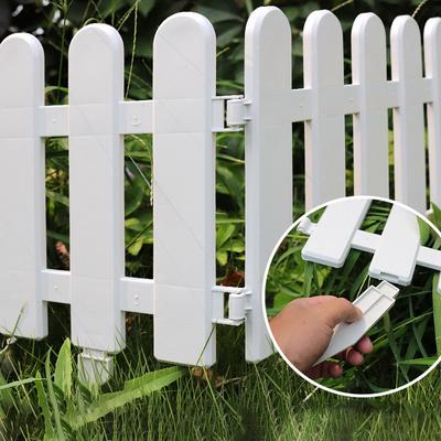 Amazon Com Amosfun White Plastic Picket Fence Miniature Home Garden Christmas Xmas Tree Wedding Party Decoration 25 Pieces Home Kitchen