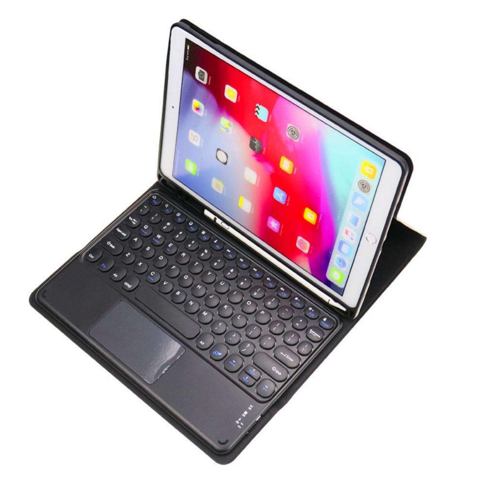 For iPad 11 Leather Case with Detachable Bluetooth Keyboard Touch Control for 10.9 10.2 Inch Tablet Mouse