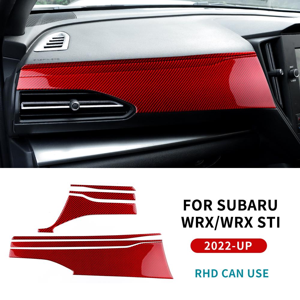 Real Soft Carbon Fiber Sticker For Subaru WRX/ WRX STI 2022 2023 2024 2025 Dashboard Panel Interior Trim Car Accessories