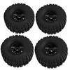 4PCS AR Pattern Rubber Tires with 6 Spoke Plastic Rims RC Tires Set for Arrma Senton 110