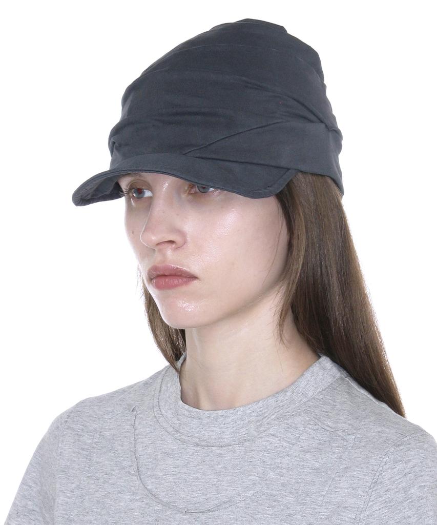 PARTIMENTO WOMEN Luched Drape Hat_Blue Gray