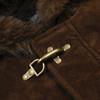 American Style Men's Cotton Coats Hooded Faux Fur Metal Single Breasted Loose Solid Color Male Winter New Jackets CPG4887