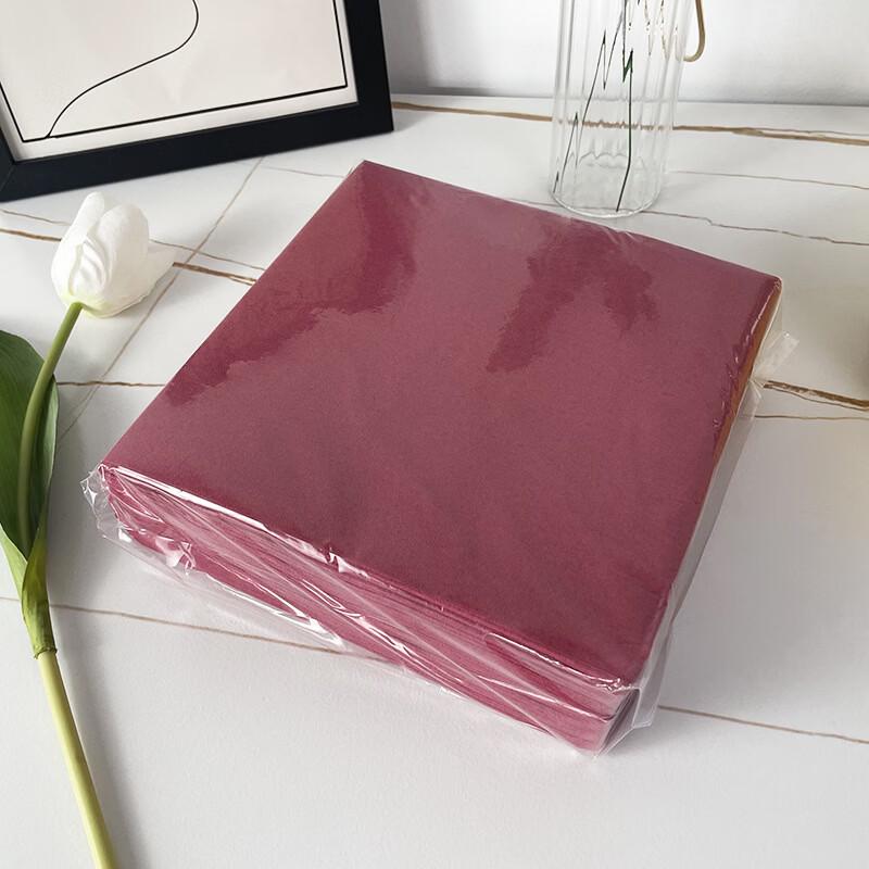 Xihe Burgundy Disposable Paper Napkins