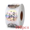50-500Pcs Rainbow Laser Thank You Stickers 1 Inch White Thank You Small Business Sticker For Crafts Gift Packaging