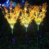 IP65 Solar Courtyard Lights Dusk To Dawn Outdoor Decoration Solar Flower Lights Ground Plug Lamp Solar Powered Solar Stake Light