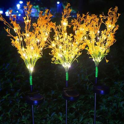 IP65 Solar Courtyard Lights Dusk To Dawn Outdoor Decoration Solar Flower Lights Ground Plug Lamp Solar Powered Solar Stake Light