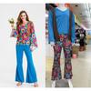 Halloween New Retro 80S Flared Pants Suit Nightclub Ds Performance Outfit Bar Couple Singer Stage Outfit
