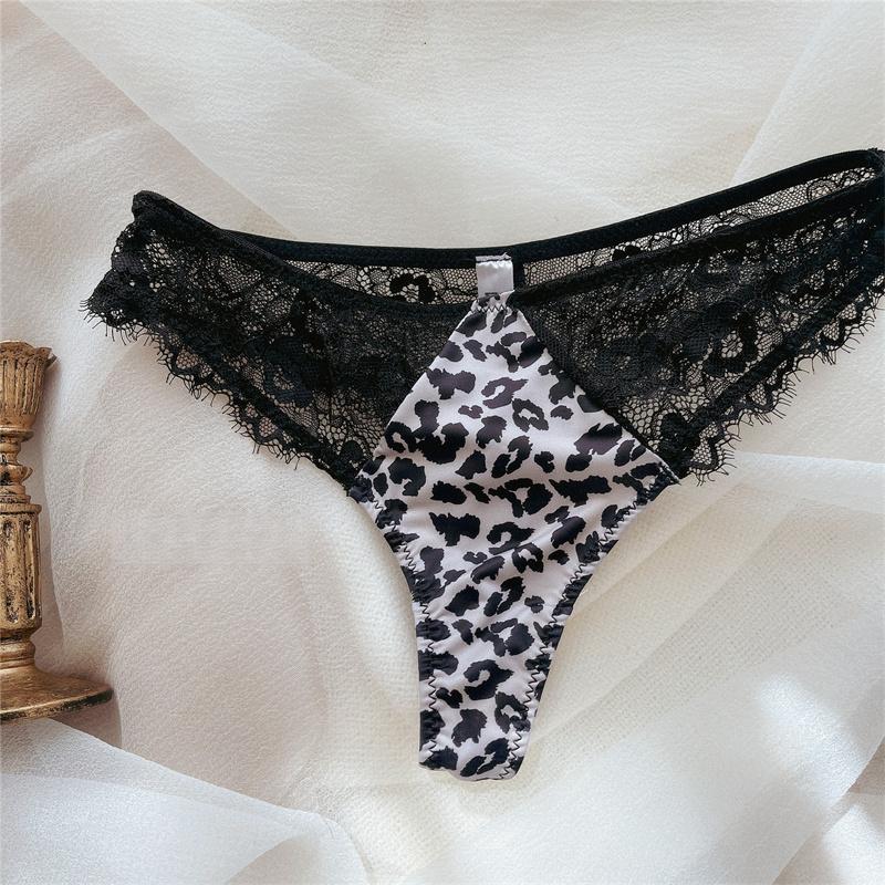 French Ultra Thin Bra Set Sexy Leopard Lace Style Women Underwear Wire-Free Triangle Cup Comfortable Lingerie and Thong Set