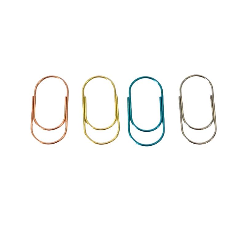 15pcs Large Size Paper Clips 50x25mm Wide Design 4 Color Options for Documents